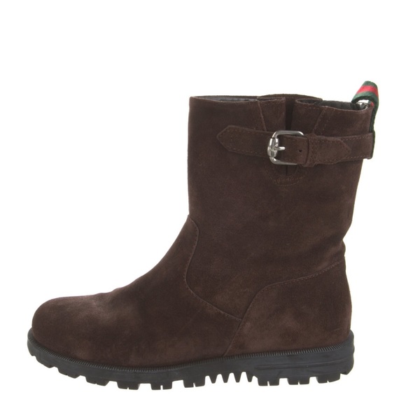 Gucci Suede Mid-Calf Moto Boots size 8.5 great condition - Picture 4 of 8